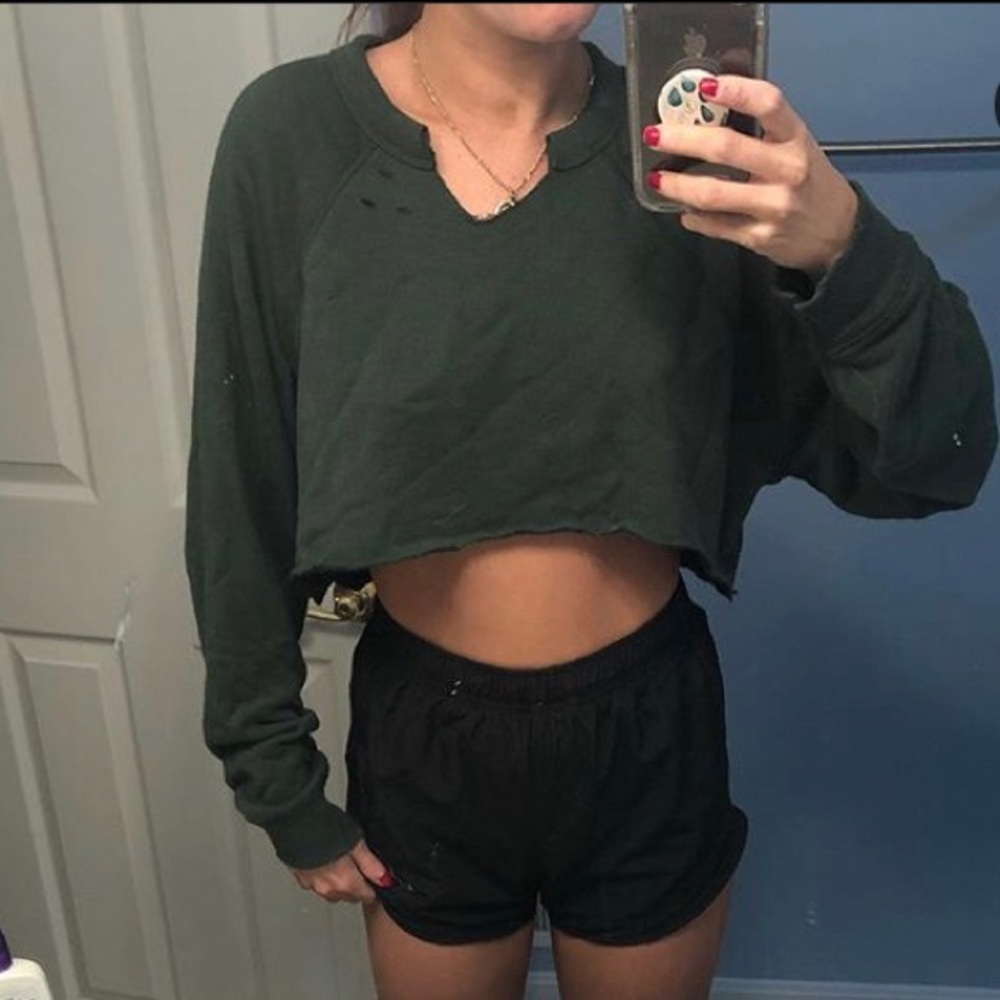 aerie distressed sweatshirt